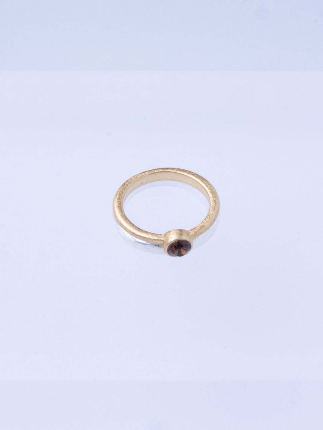 Twin Circle Gem Golden Rings