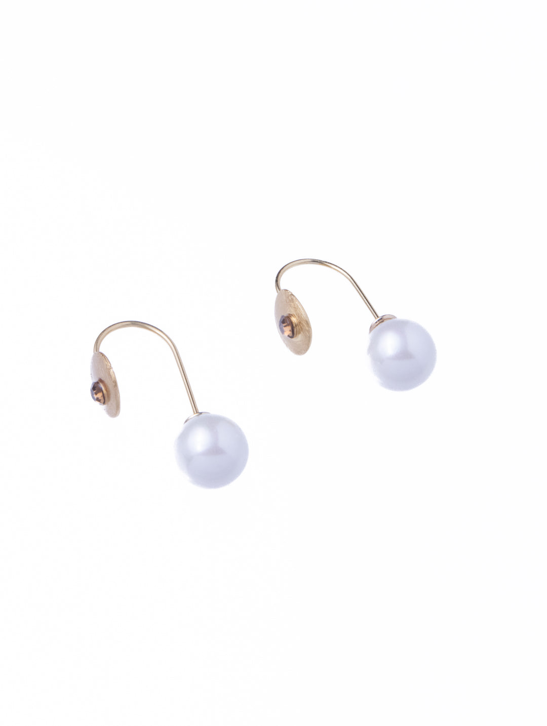 Pearl Drop Gem Golden Earrings