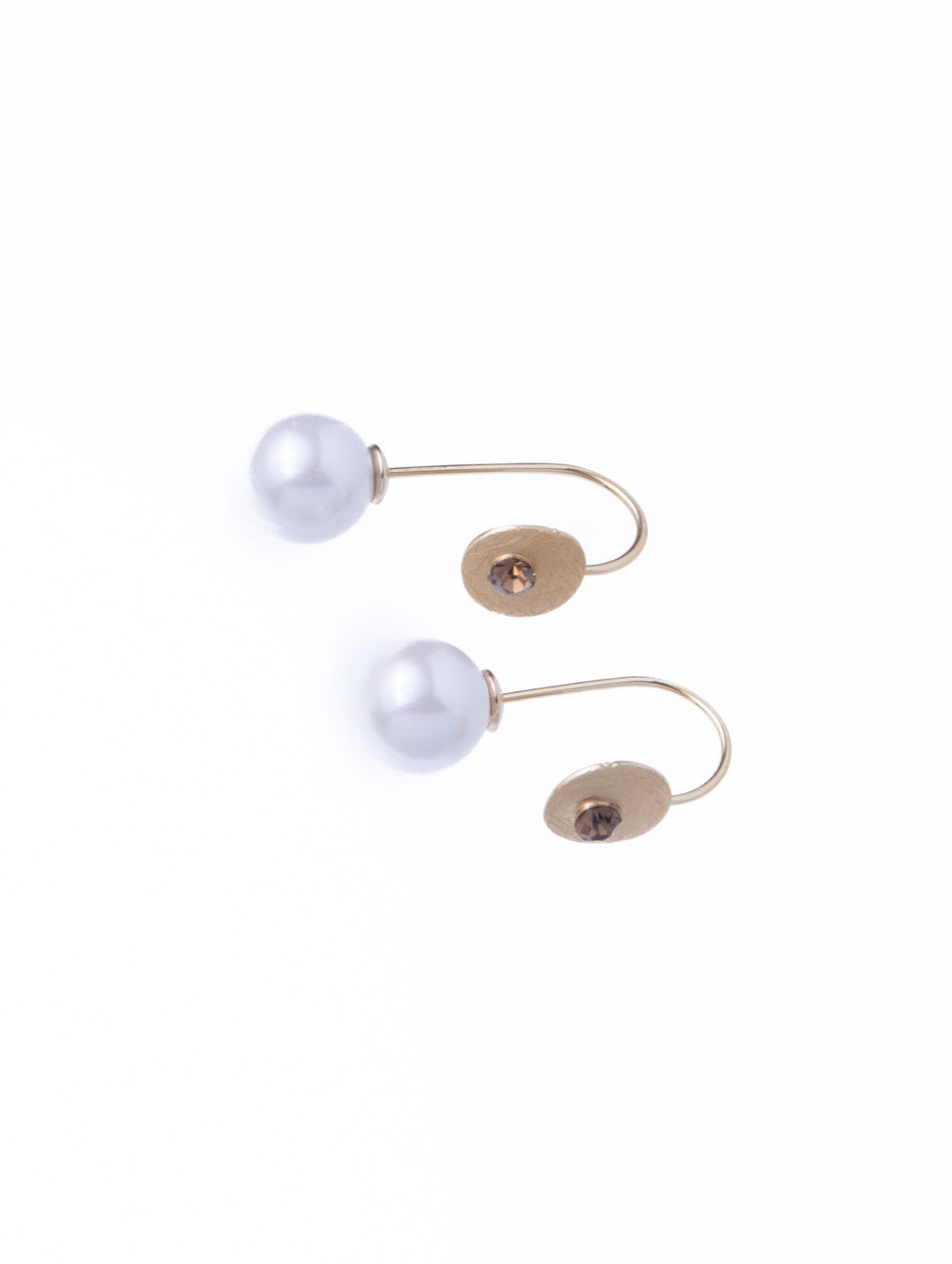 Pearl Drop Gem Golden Earrings