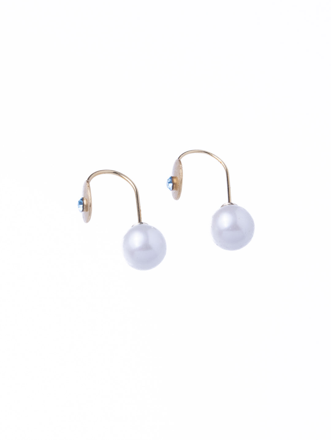 Pearl Drop Gem Golden Earrings