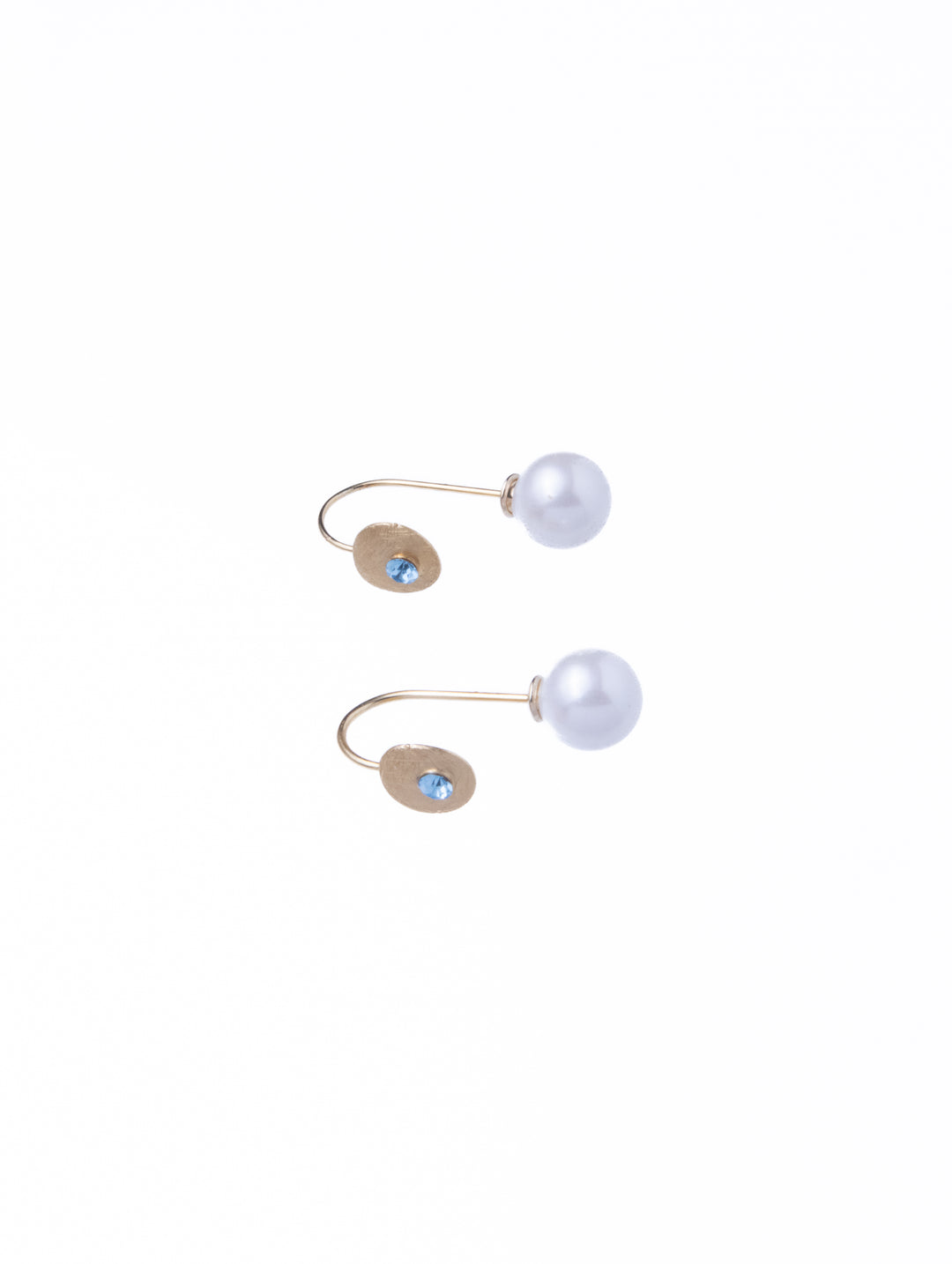 Pearl Drop Gem Golden Earrings