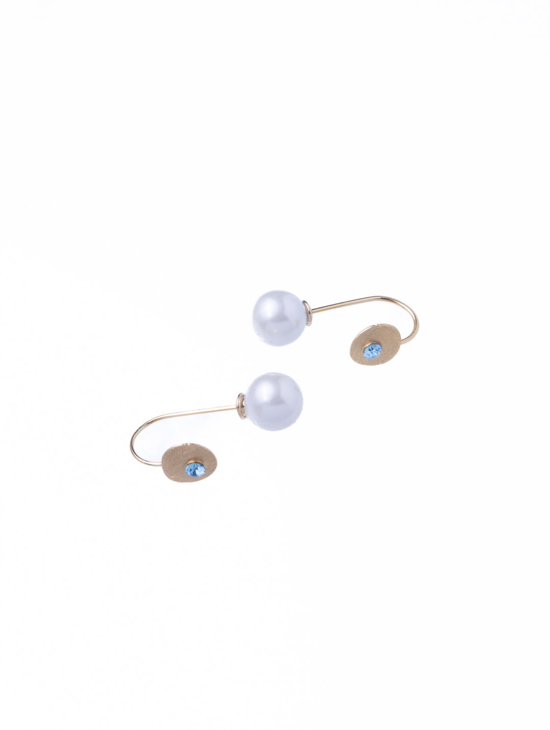 Pearl Drop Gem Golden Earrings