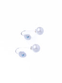 Pearl Drop Gem Silver Earrings