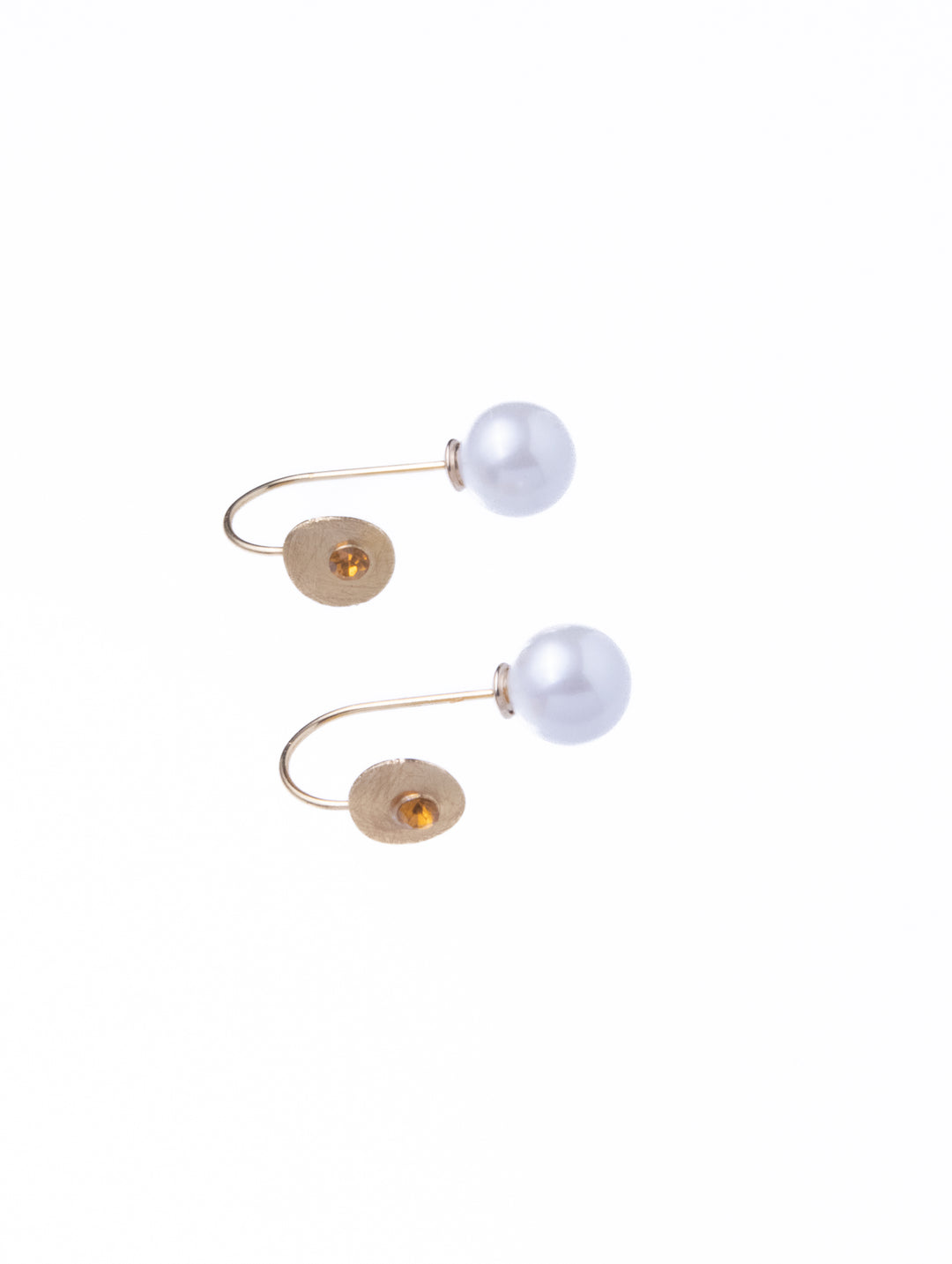 Pearl Drop Gem Golden Earrings