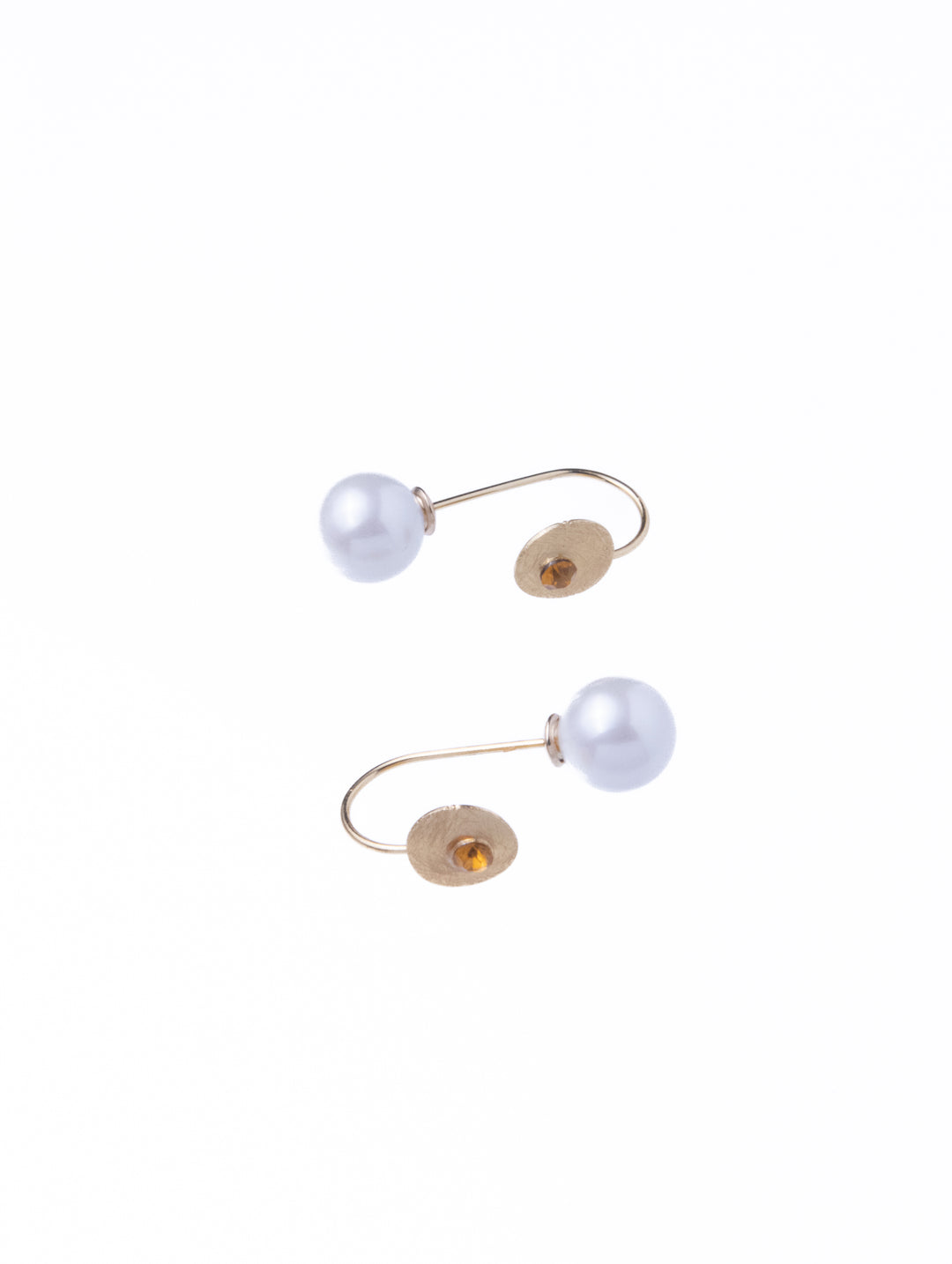 Pearl Drop Gem Golden Earrings