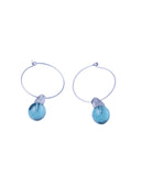 Hoop Crystal Drop Earrings
