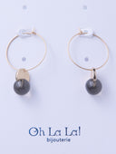 Hoop Crystal Drop Earrings