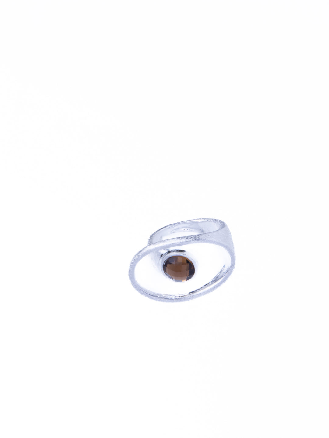 Open Glimmer Gem Silver Ring