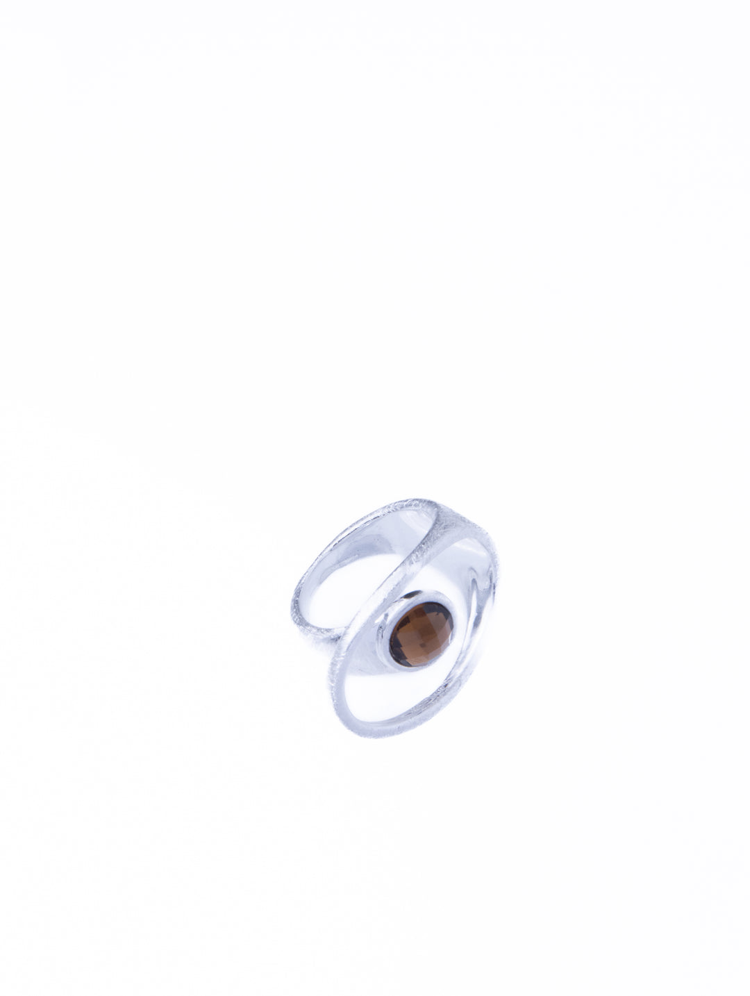 Open Glimmer Gem Silver Ring