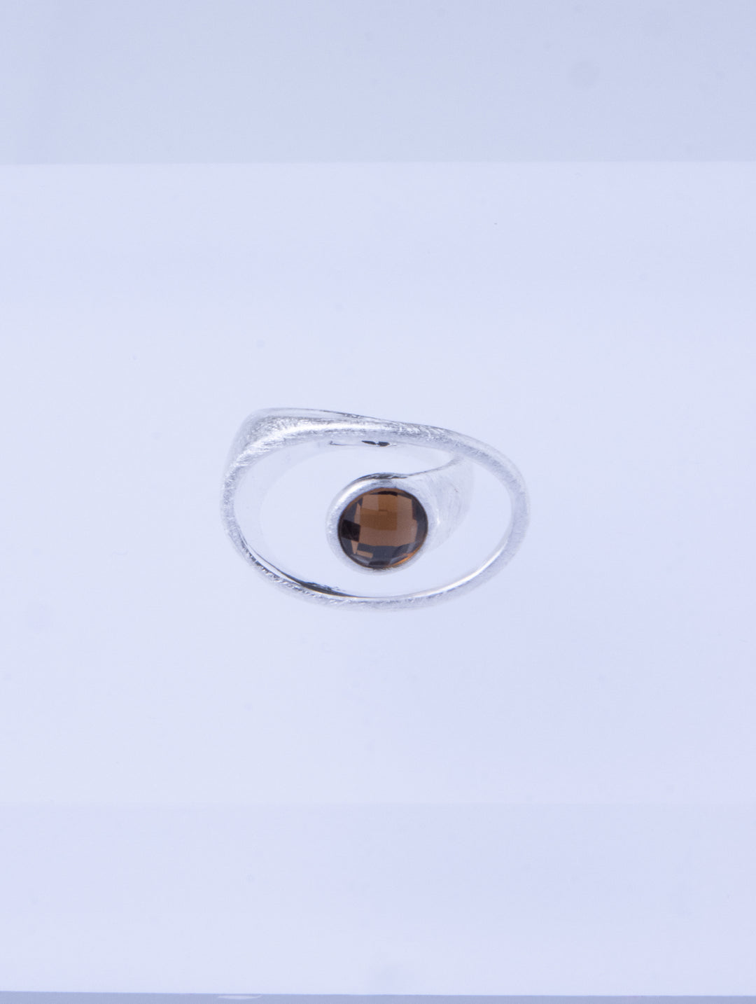 Open Glimmer Gem Silver Ring