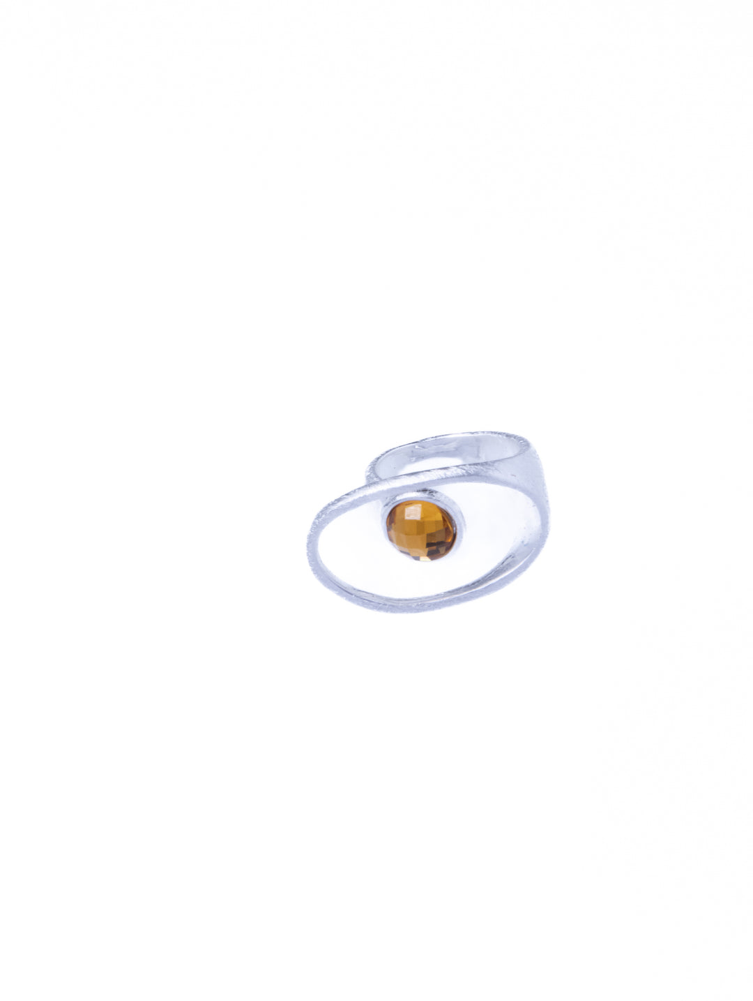Open Glimmer Gem Silver Ring