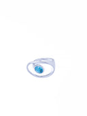 Open Glimmer Gem Silver Ring