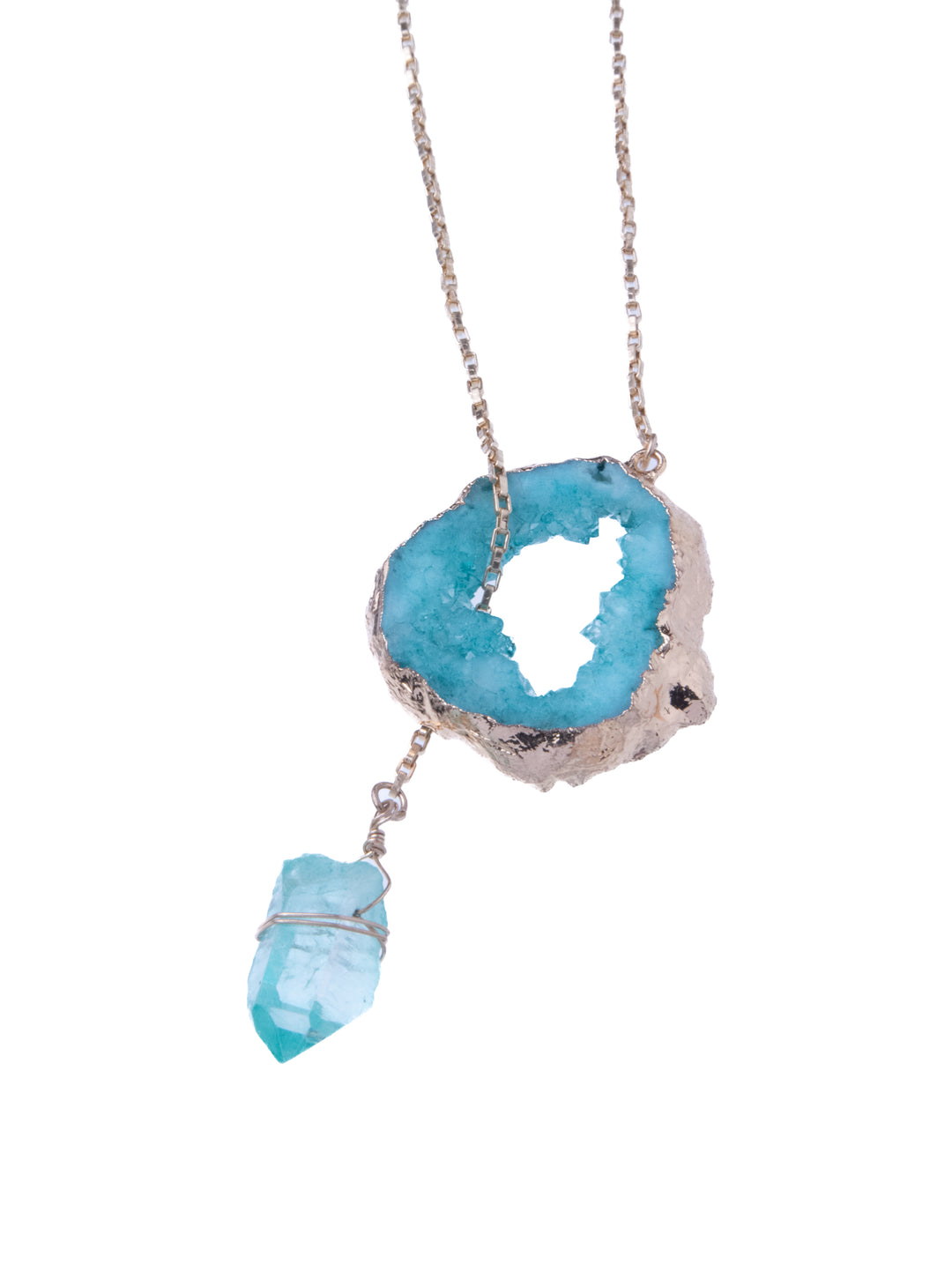 Geo Drop Crystal Necklace