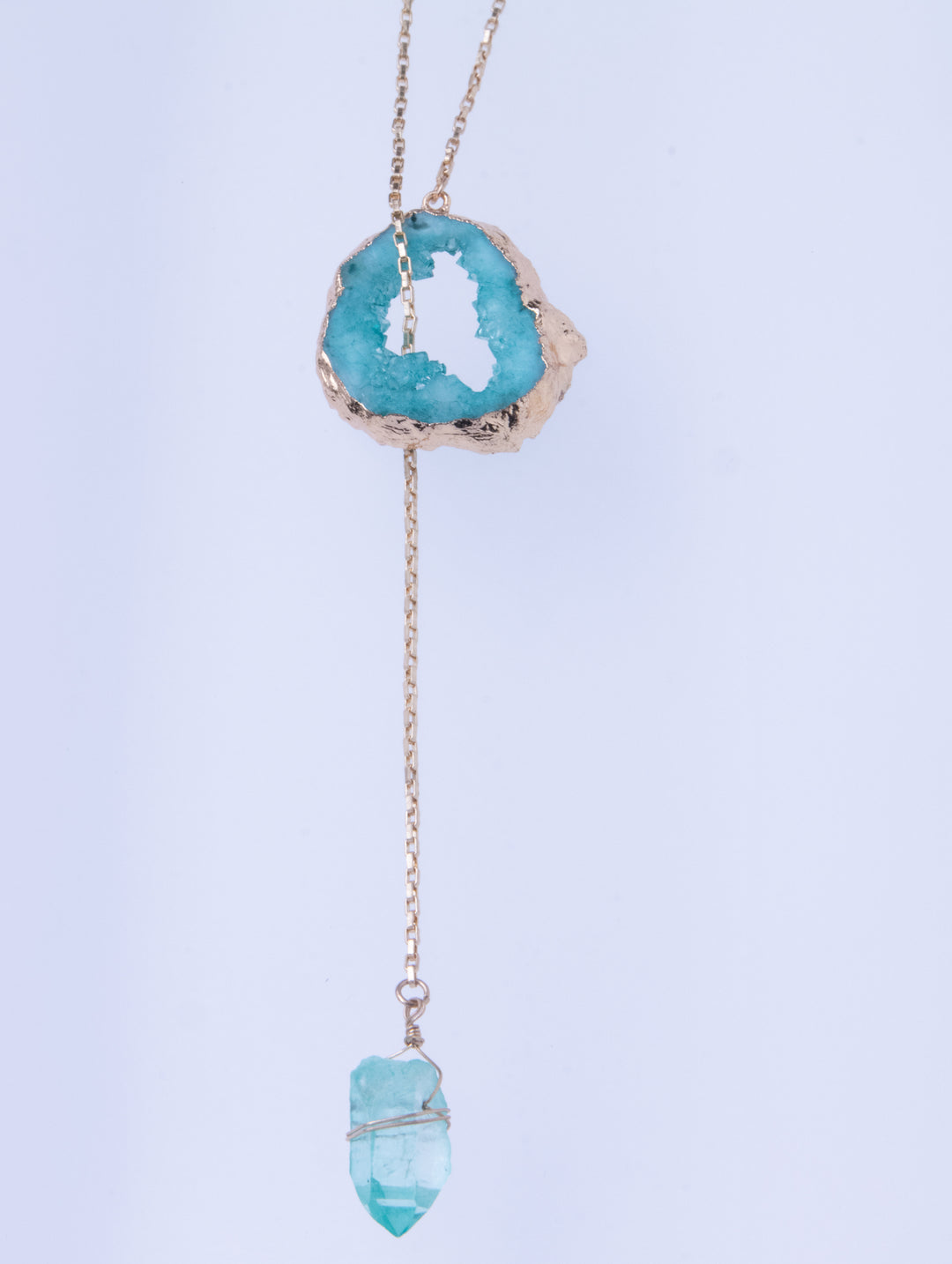 Geo Drop Crystal Necklace