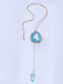 Geo Drop Crystal Necklace