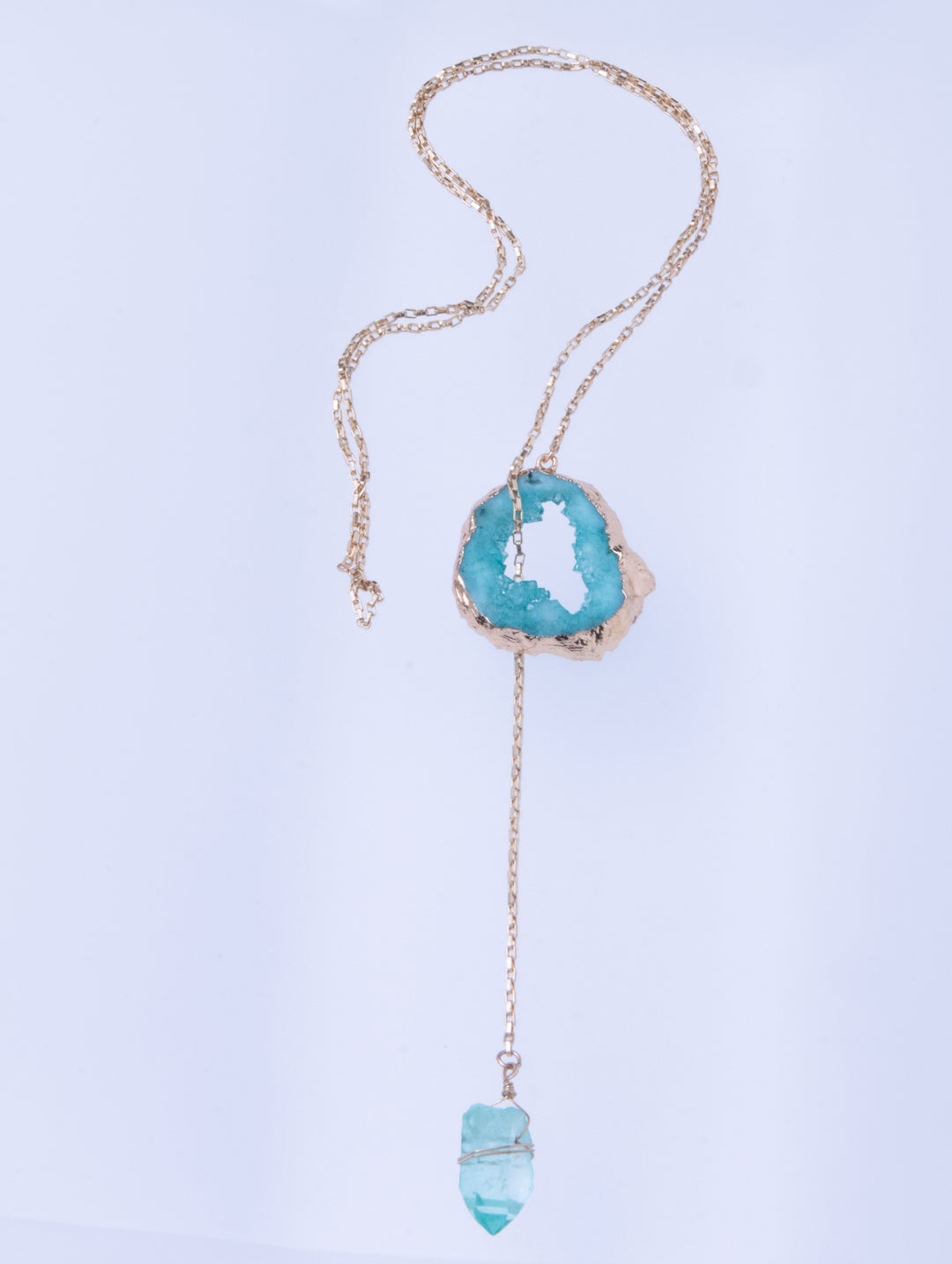 Geo Drop Crystal Necklace